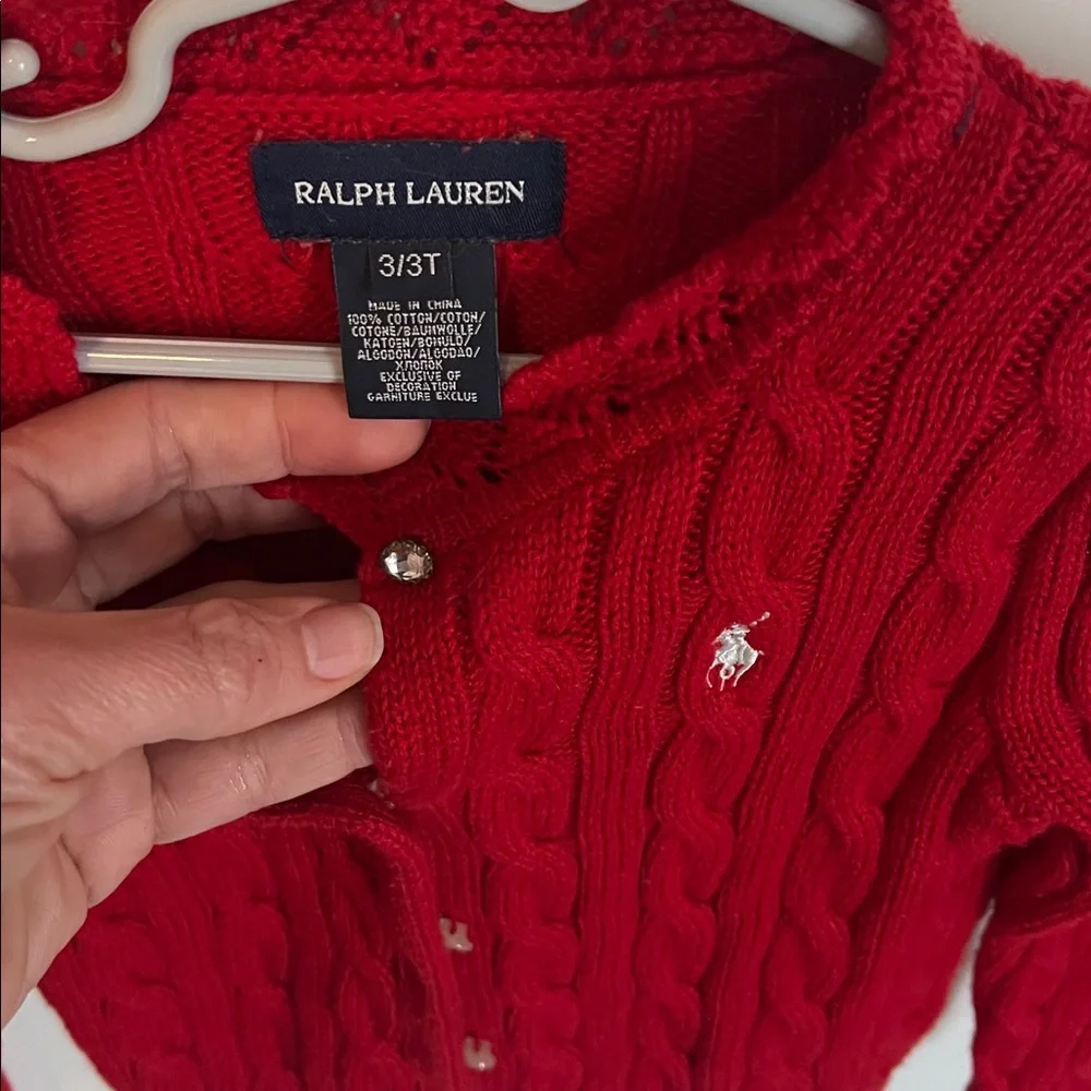 Ralph Lauren Cable Ruffle sweater